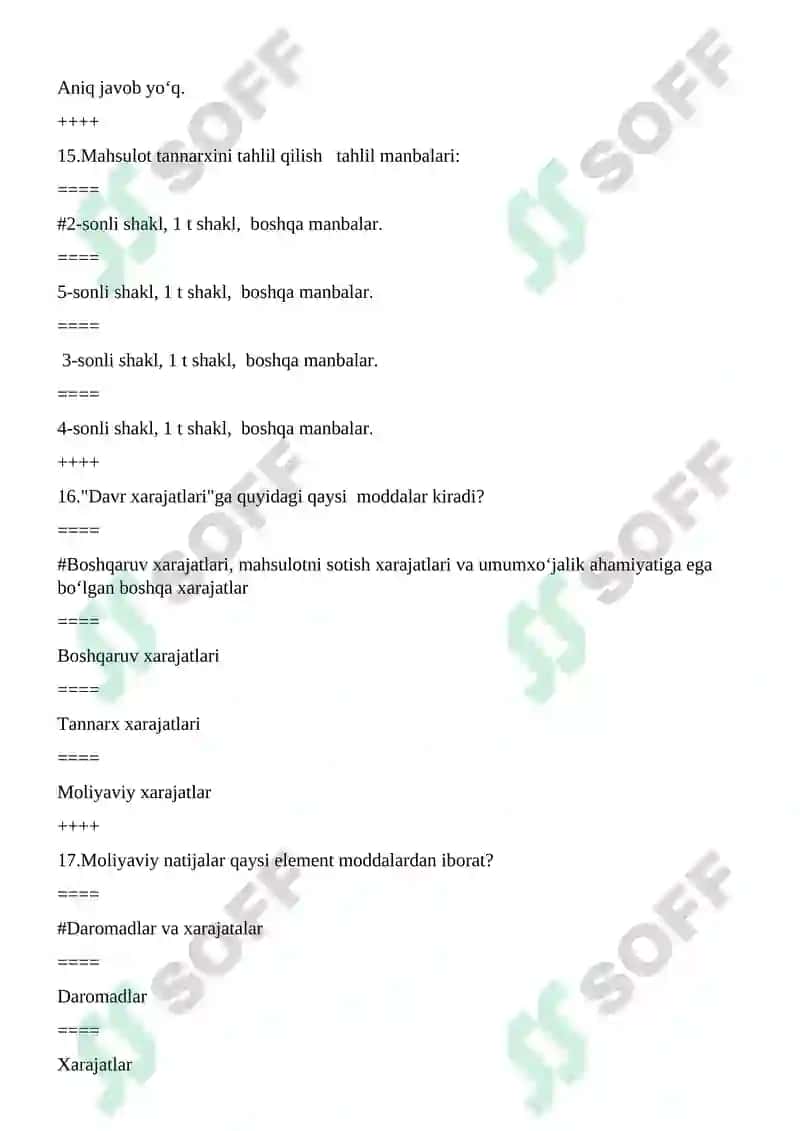 Mahsulot sotishdan tushgan yalpi tushum qanday aniqlanadi? 7