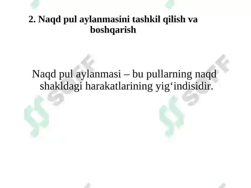 Pul aylanmasi va uning tarkibi 7