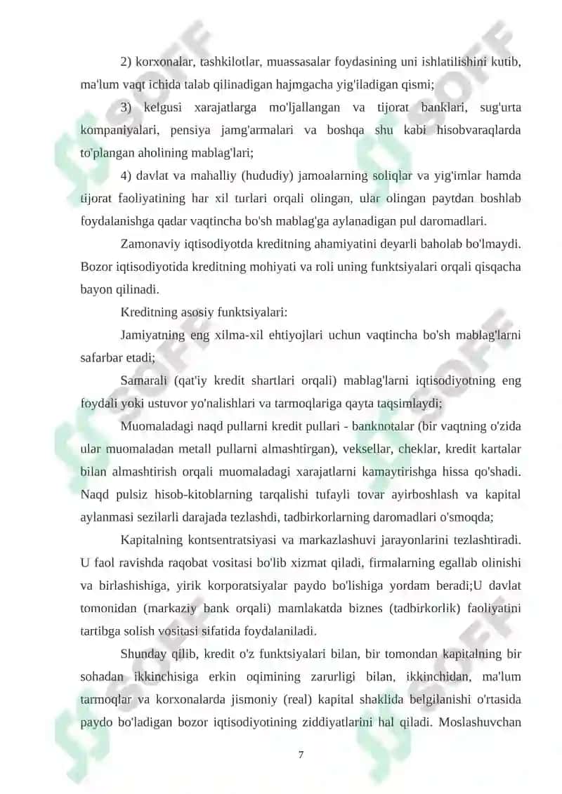 XALQARO MOLIYA BOZORI VA UNING SEGMENTATSIYASI 7
