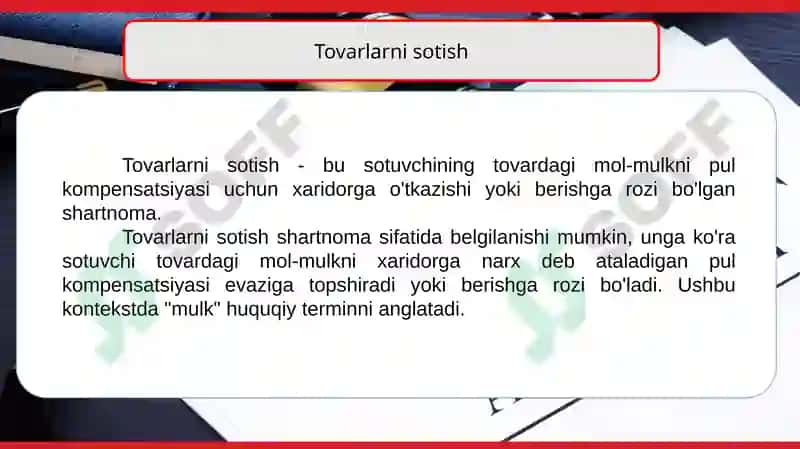 Xalqarotovarlarni sotish shartnomalari va Incoterm Shartnomalari 7