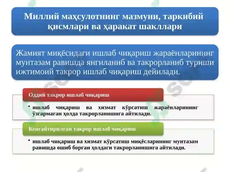 Миллийиқтисодиётнинг қарор топиши ва унинг макро иқтисодий кўрсаткичлари 7