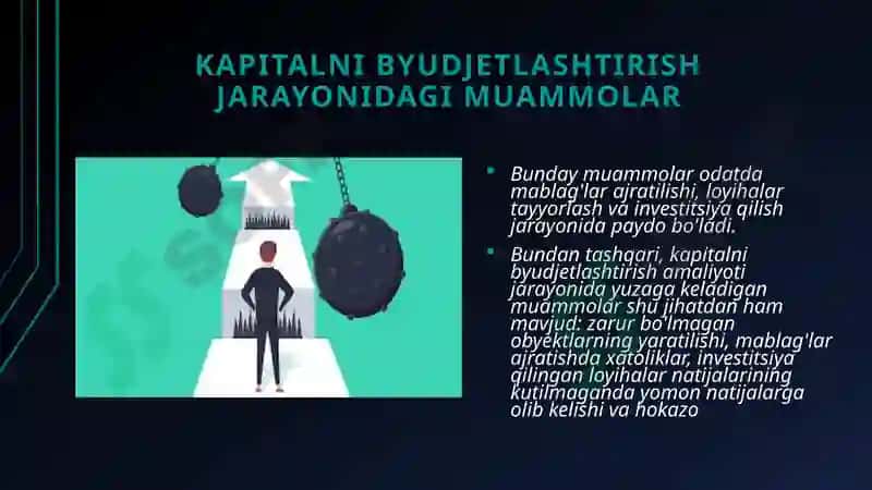 KAPITALNI BYUDJETLASHTIRISH METODLARI VA AMALIYOTI 7