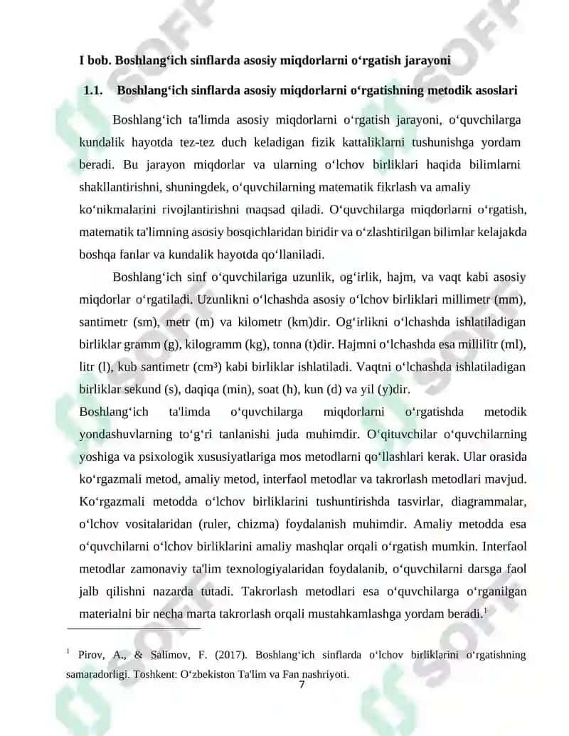 BOSHLANG'ICH SINFLARDA ASOSIY MIQDORLARNI O‘RGATISH JARAYONIDA YANGI PEDAGOGIK TEXNOLOGIYALARDAN FOYDALANISH 7