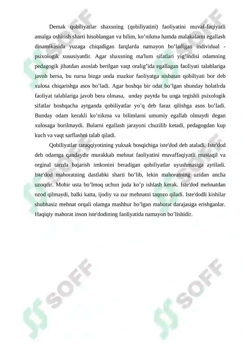 Qobiliyatlarning pedagogik-psixologik tasnifi 7