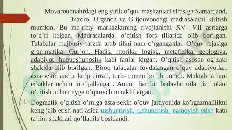 Ta'limning Tashkiliy Shakllari va Metodlari 7