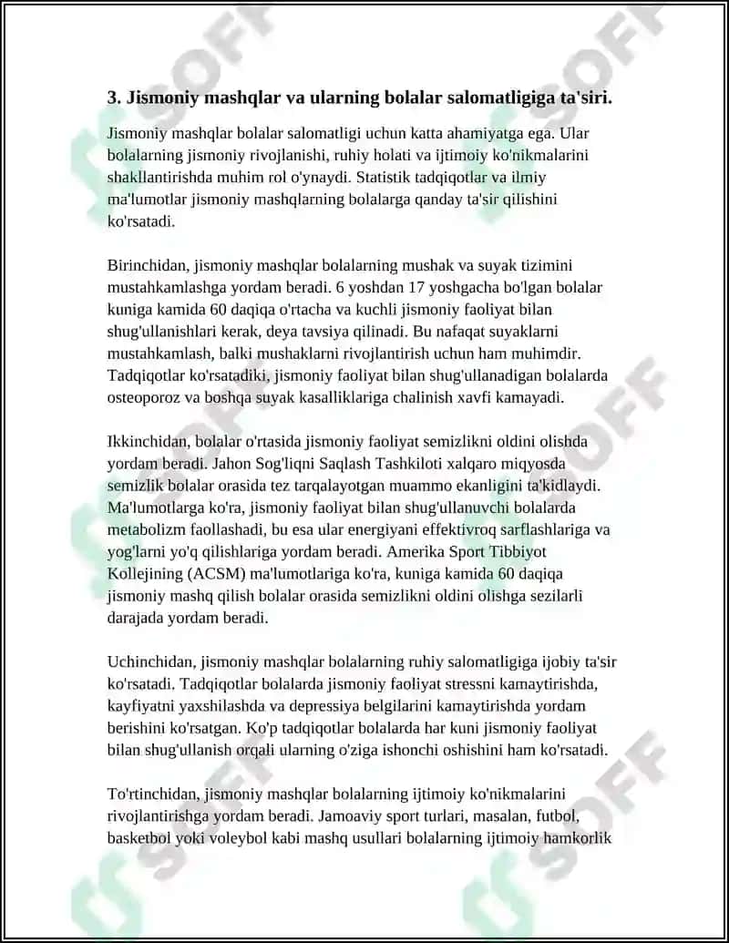 MAKTABGACHA YOSHDAGILARNING JISMONIY RIVOJLANISHI VA HARAKATLAR SIFATI 7