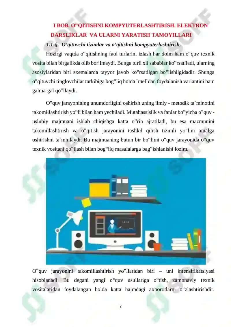 Elektron darslik yaratish uchun tizim 7