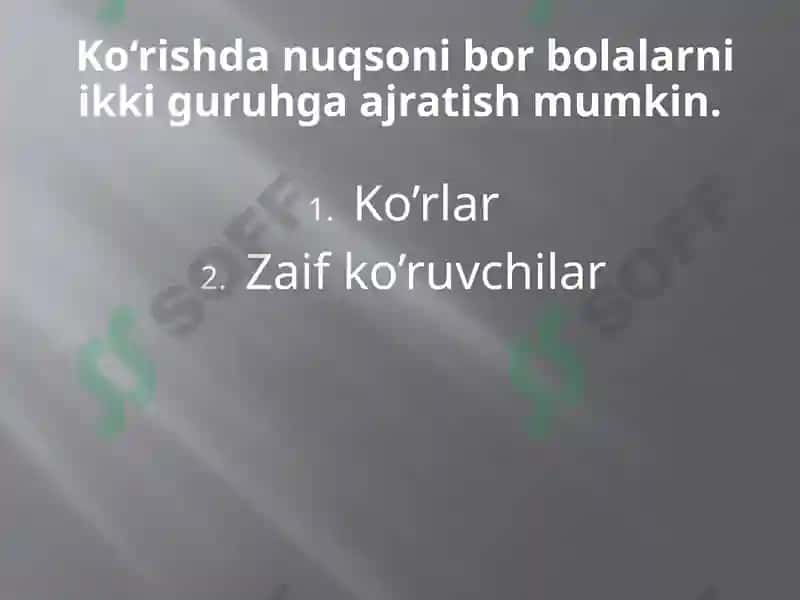 Ko’ziojiz bolalar maktab internatida tarbiyaviy tadbirlar o’tkazishning hususiyatlari 7