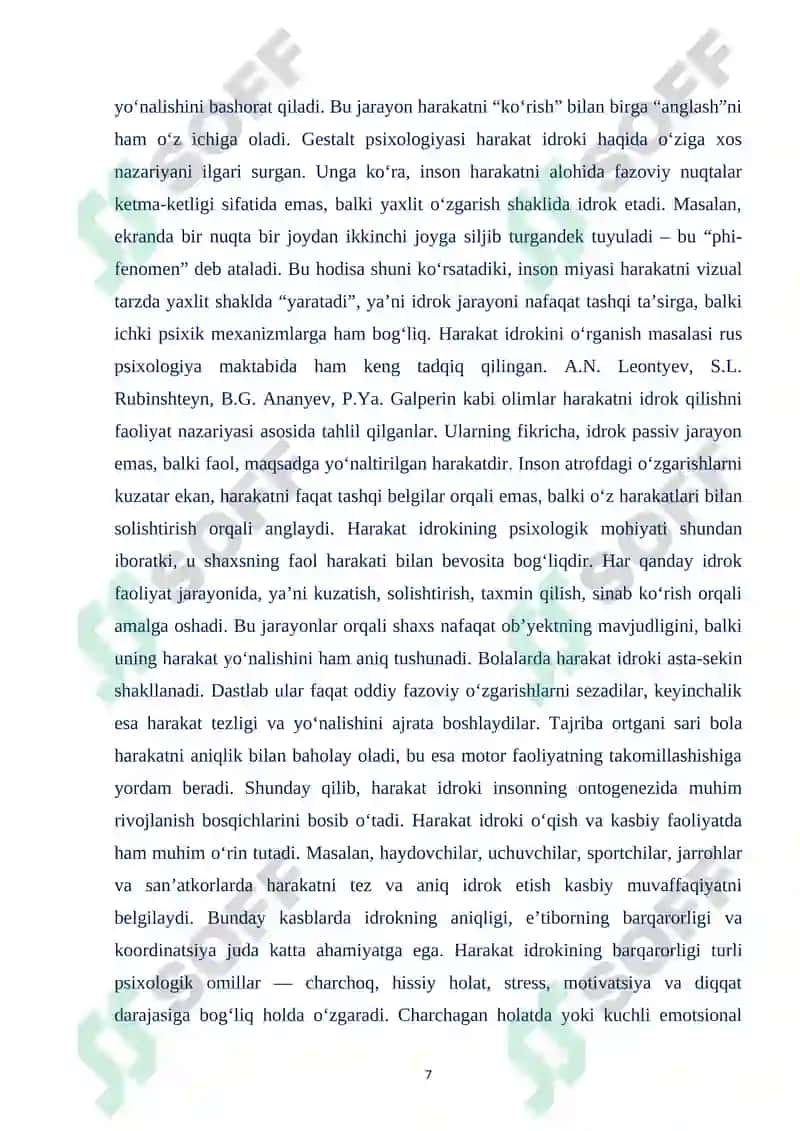 "HARAKAT IDROKINI O’RGANISH METODIKASI" 7