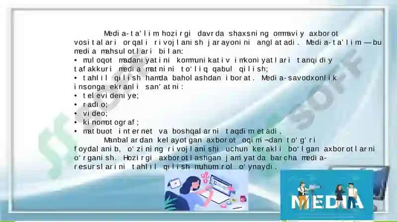 Media vositalarning rivojlanish tarixi 7