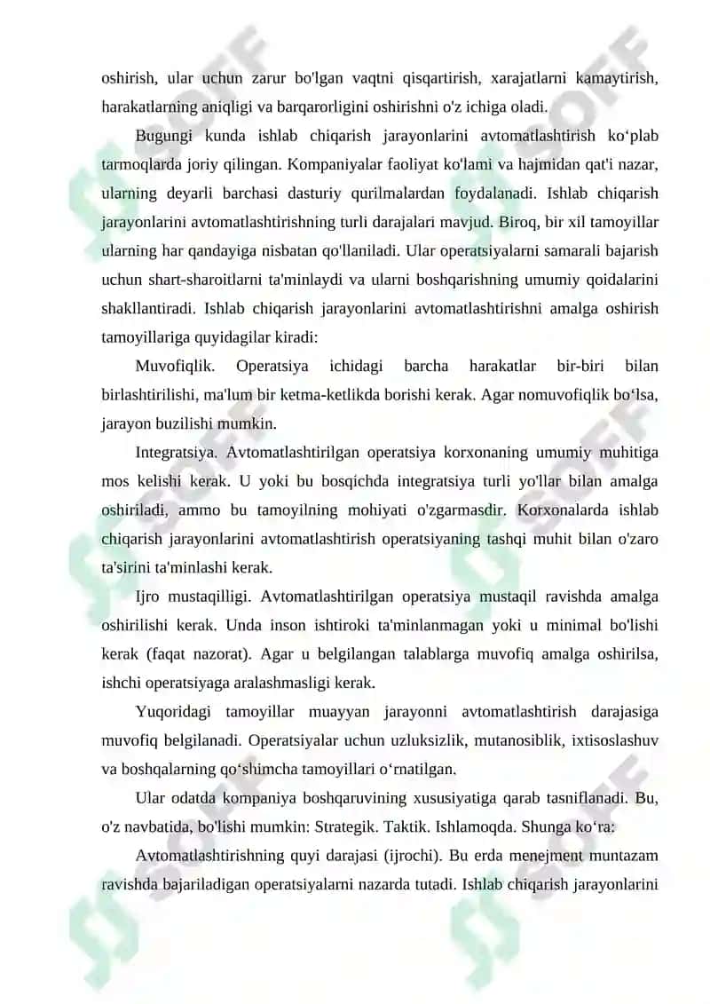 Ishlab chiqaruv jarayonlarini avtomatlashtirish 7