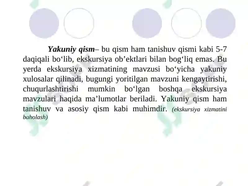 Ekskursiya Xizmatini Tayyorlash Texnologiyasi 7