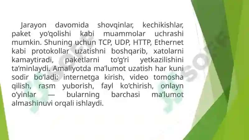 Kompyuter tarmoqlari fanining predmeti 7