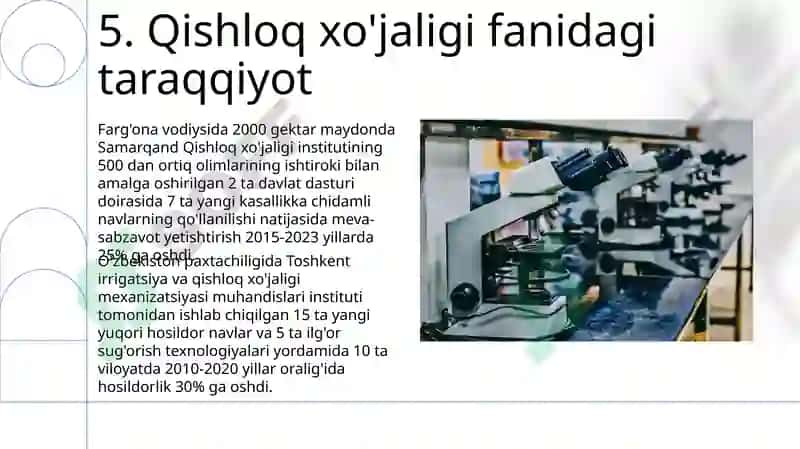 O'zbekiston ilm-fani:yangilanish va yutuqlar 7
