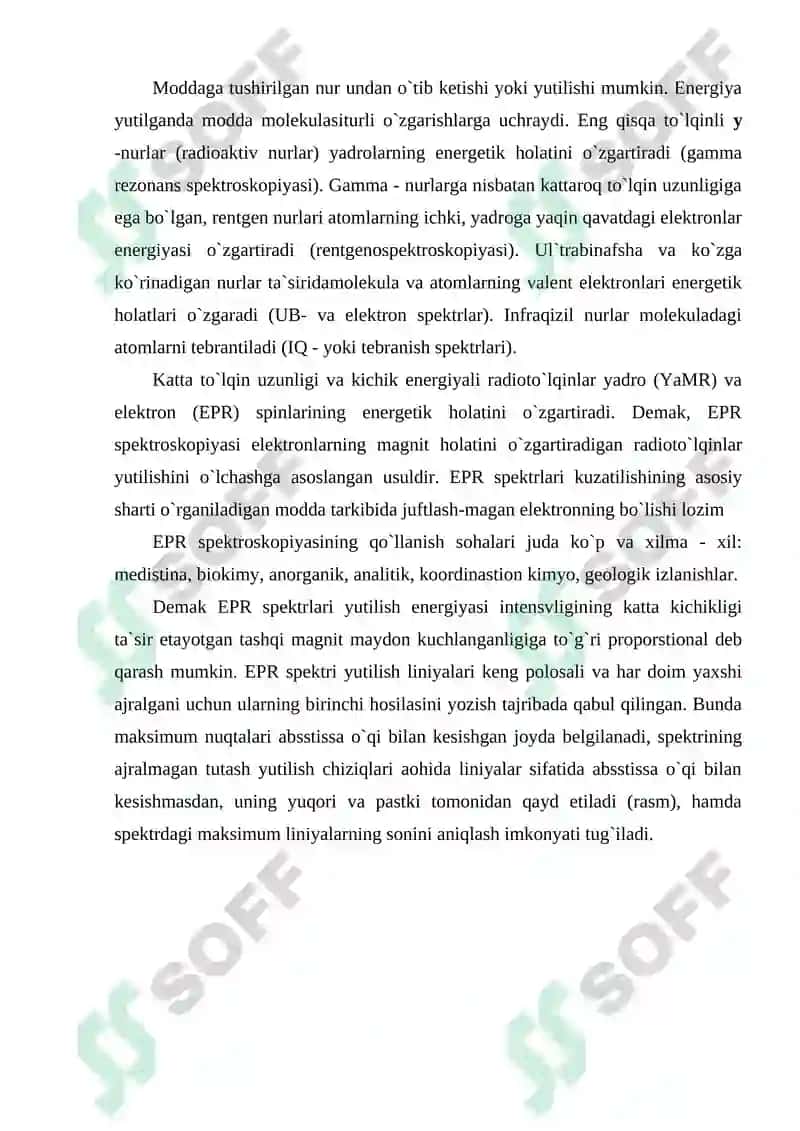 Yadro magnit rezonansi (YaMR) usulining nazariy asoslari 7