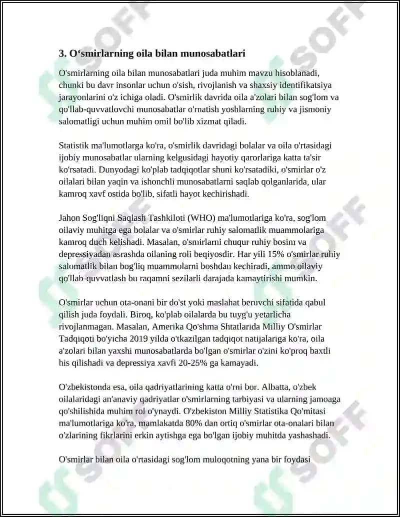 OʻSMIRLARDAGI ICHKI NIZOLAR VA ULARNI BARTARAF ETISH USULLARI 7