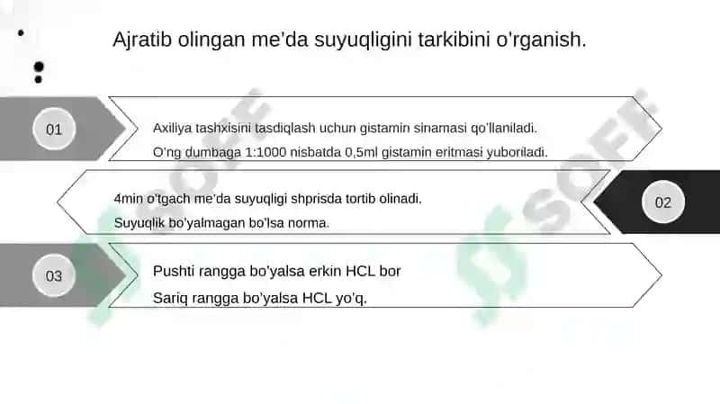 Oshqozon suyuqligi tashxisining klinik ahamiyati 7