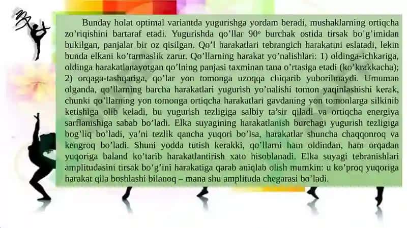 O‘rta masofalarga yugurish texnikasi 7