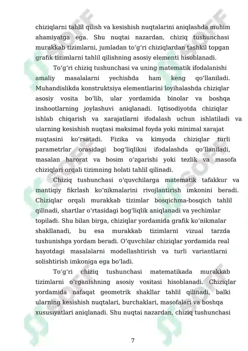 To'g'ri chiziqlarning kesishishi nuqtasi va uni topish usullari 7