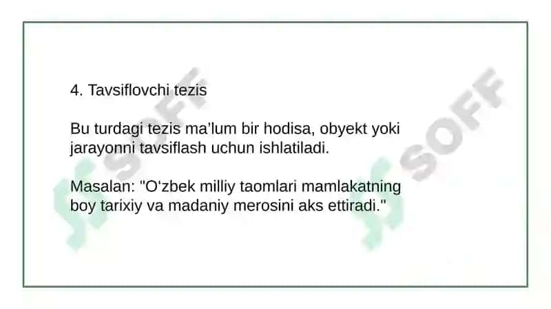 Tezis turlari 7