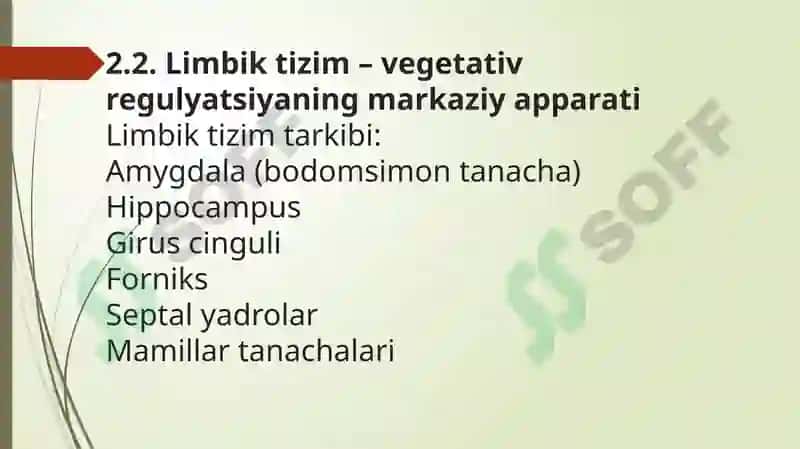 Vegetativ o‘liy markazlar va ularning funksional ahamiyati 7