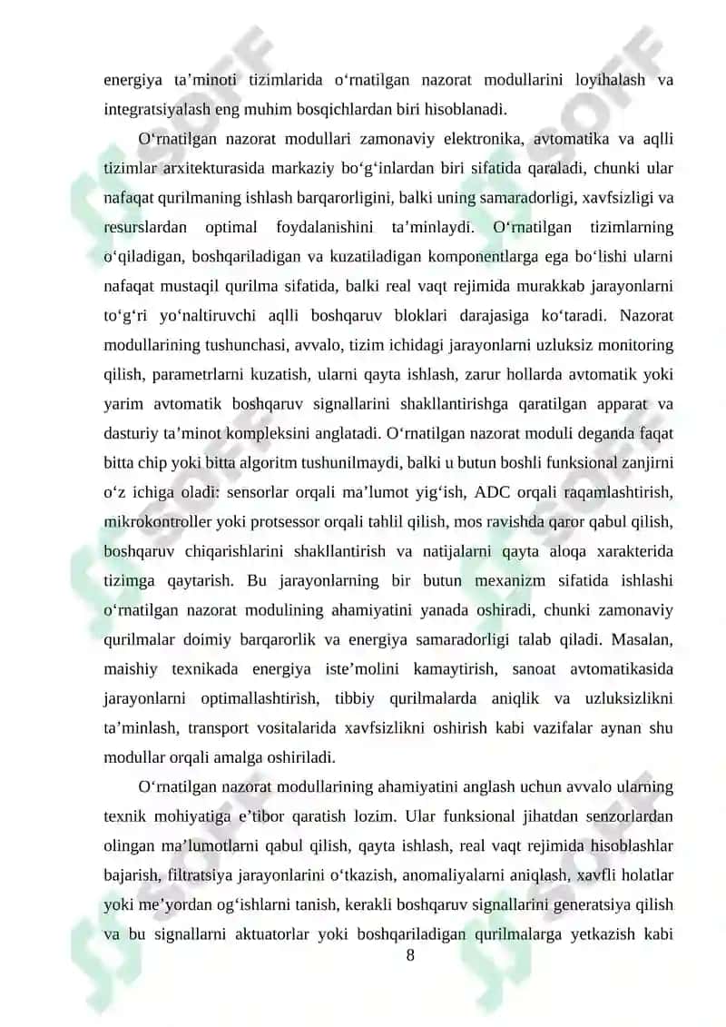 ENERGIYA TA’MINOTI TIZIMLARIDA O‘RNATILGAN NAZORAT MODULLARI 7