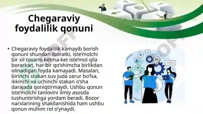 Iste’molchining bozordagi hatti-harakati va uning tanlov nazariyasi 7