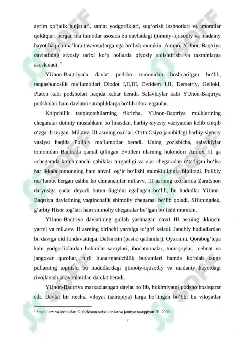 SALAVKIYLAR, PARFIYA VA YUNON-BAQTRIYA DAVLATLARI 7