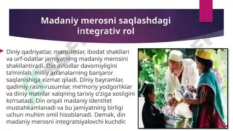 Dinning jamiyatdagi integrativ va dezintegrativ funksiyalari 7