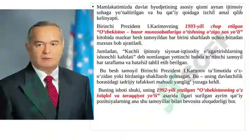 O‘ZBEKISTON RESPUBLIKASIDAGIIQTISODIY-IJTIMOIY O’ZGARISHLAR. 7