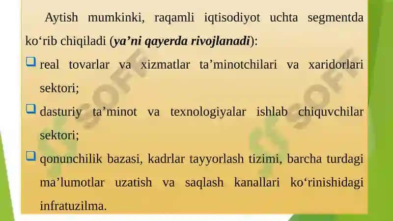 Raqamli iqtisodiyotning asosiy xususiyatlari 7