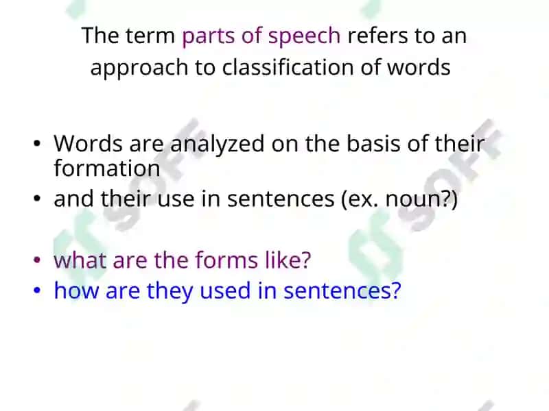 An Introduction to Word Classes 7