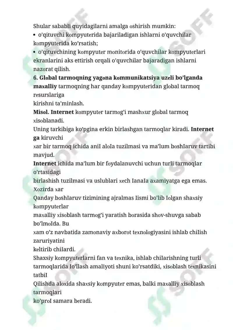 Kompyuter tarmoqlari, global tarmoqlar 7