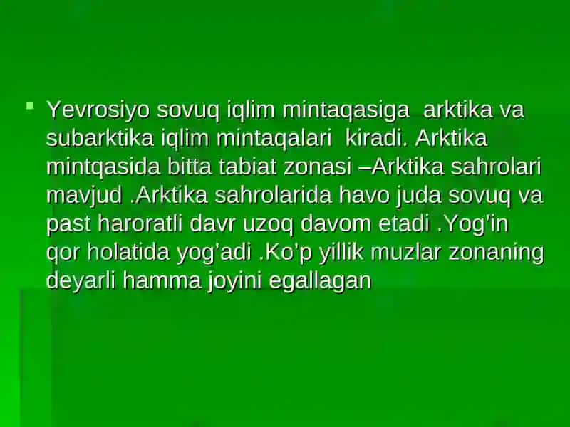 Yevrosiyo tabiat zonalari 7