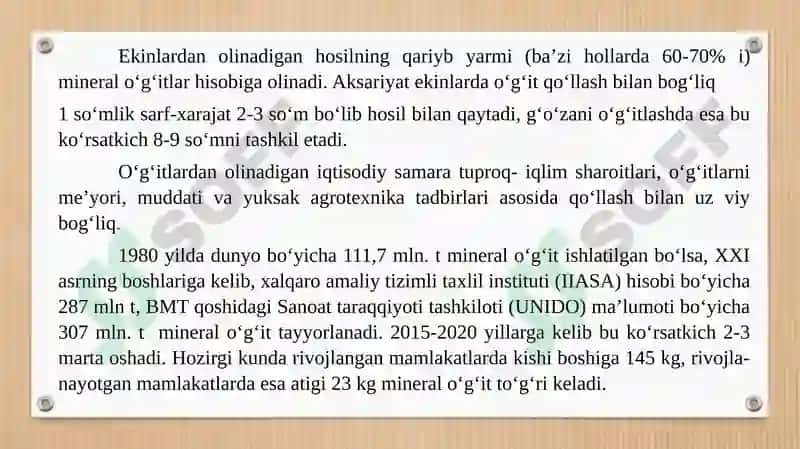 Tuproqshnoslik va agrokimyo 7