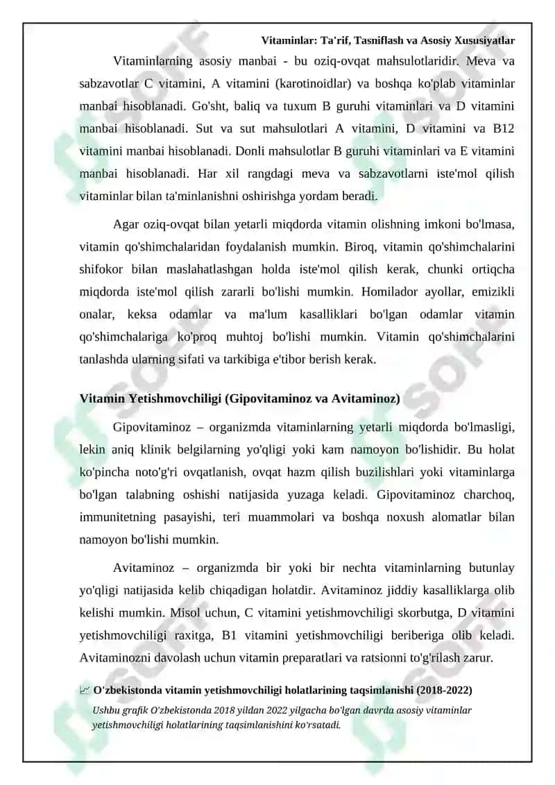 Vitaminlar. Kichik bioboshqaruvchilar haqida umumiy tushunchalar 7