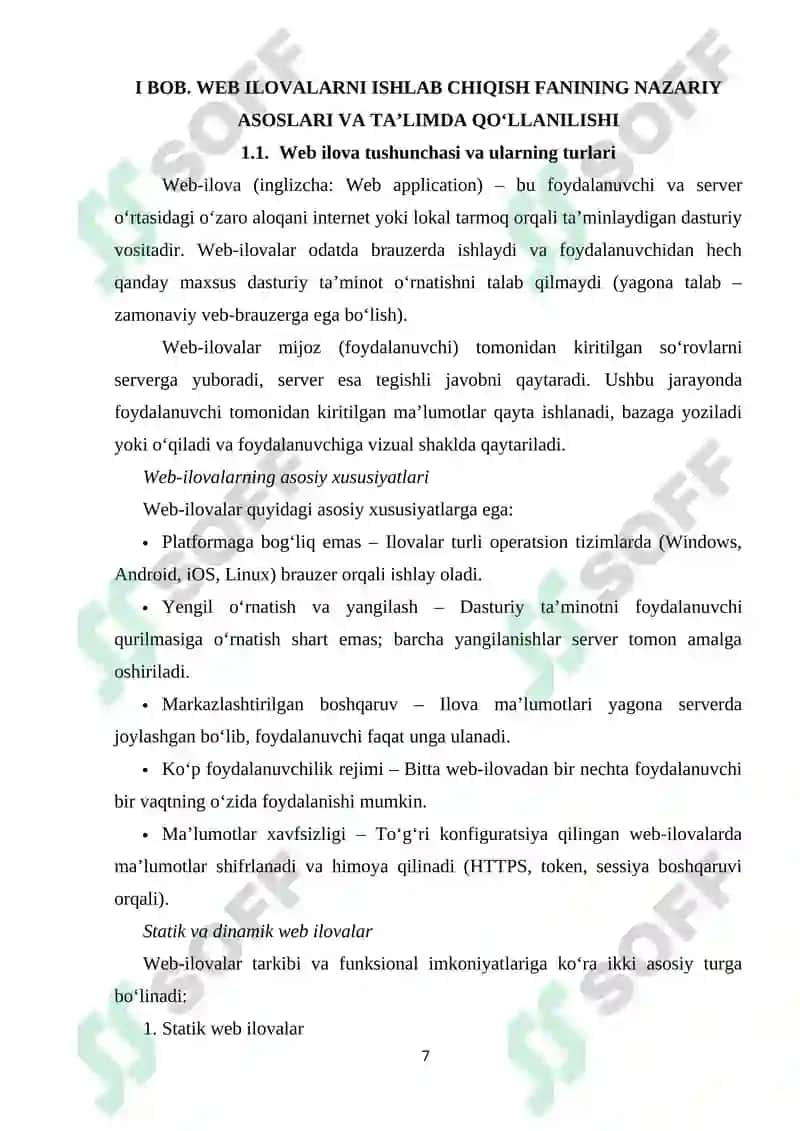 IQTIDORLI TALABALAR KONTENGENTI VA ILMIY TADQIQOT FAOLIYATINI HISOBOTLARINI SHAKLLANTIRISH UCHUN WEB ILOVA ISHLAB CHIQISH 7