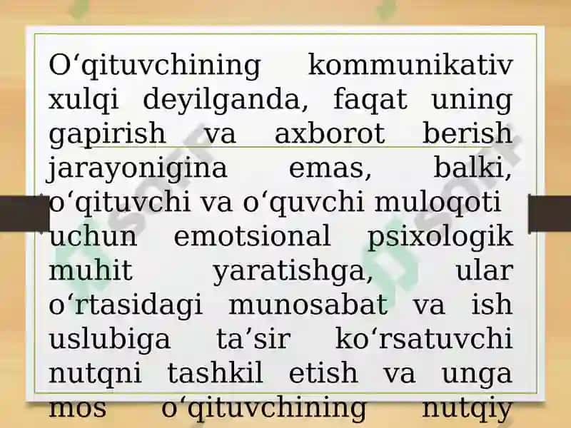 Nutq texnikasini egallash yoʻllari va vositalari. Oʻqituvchining ta’lim jarayonidagi mahorati. 7
