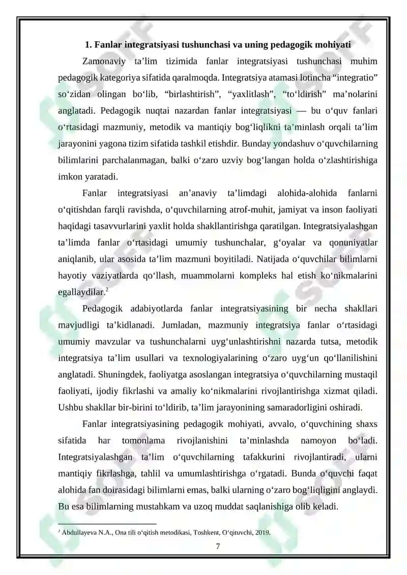 Ona tili darsliklarida jismoniy tarbiyaga oid matnlarning berilishi 7