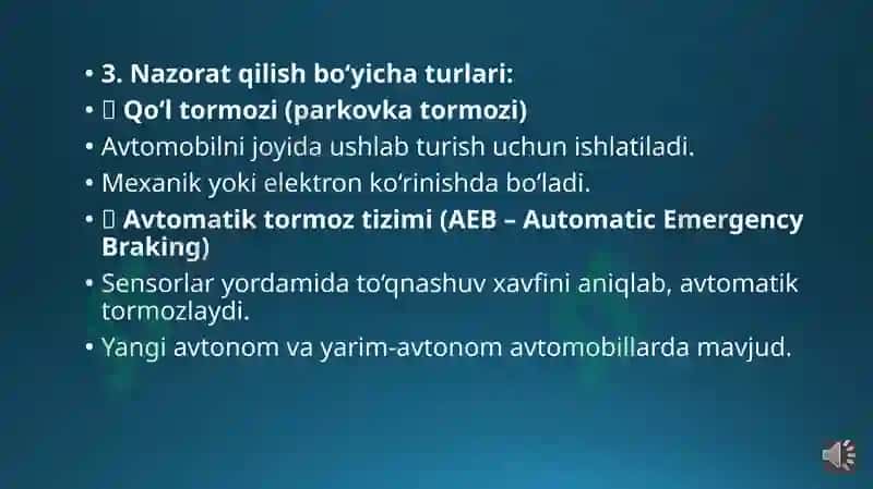 Avtomabil tormoz tizimlarini modernizatsiya qilish va hafsizlikni oshirish 7