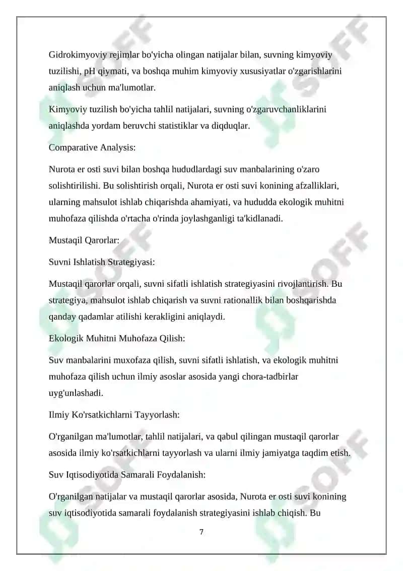 Nurota er osti suv konining gidrodinamik va gidrokimyoviy rejimi shakllanishi 7