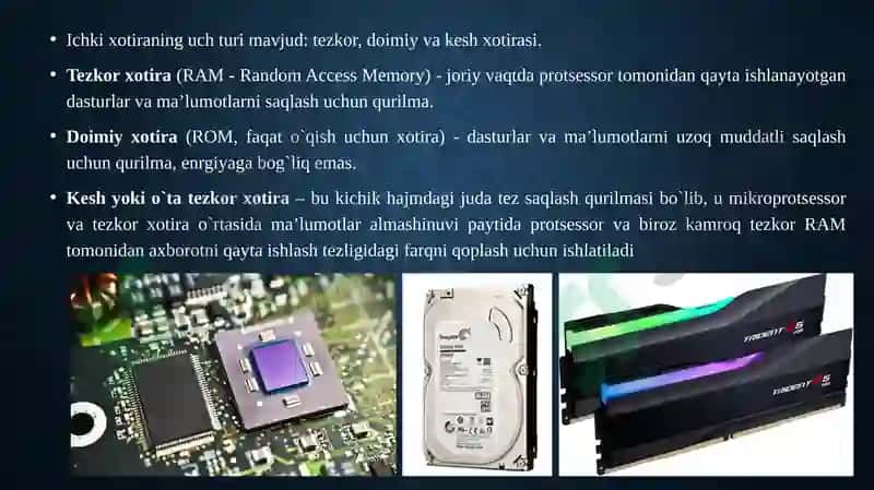 Kompyuterni tashkil etilishi va klassifikatsiyasi 7