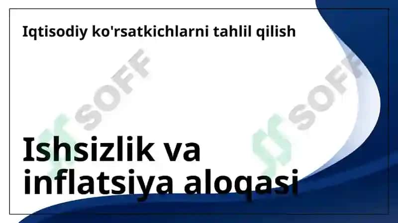 Infulyatsiya va ishsizlik òrtasidagi bogliqlikni tahlil qilish 7