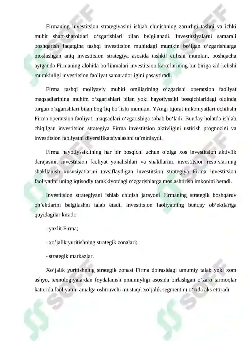 Investitsion faoliyatning samarali tashkili 7