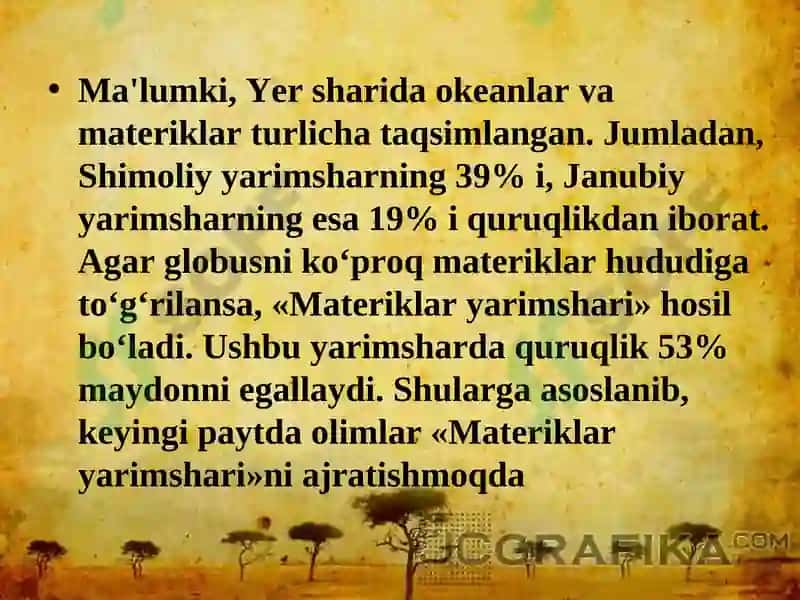 Afrikaning geografik o‘rni va o‘rganish tarixi 7