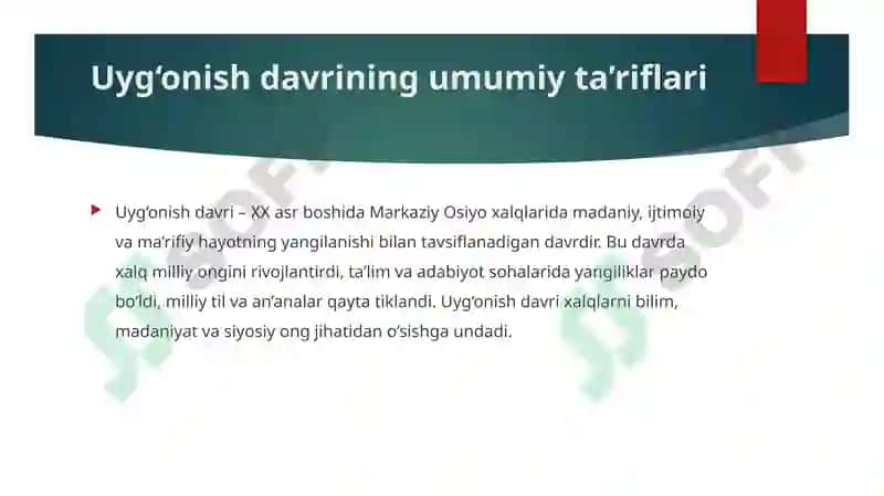 XX asrda Markaziy Osiyo xalqlarining uyg‘onish davri 7