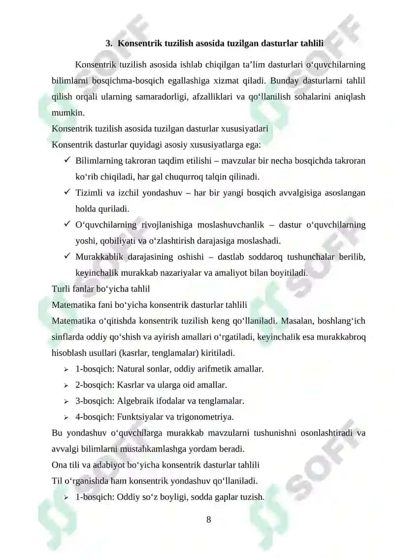 Dasturning konsentrik tuzilishi va tamoyillari asosida tuzilishi 7