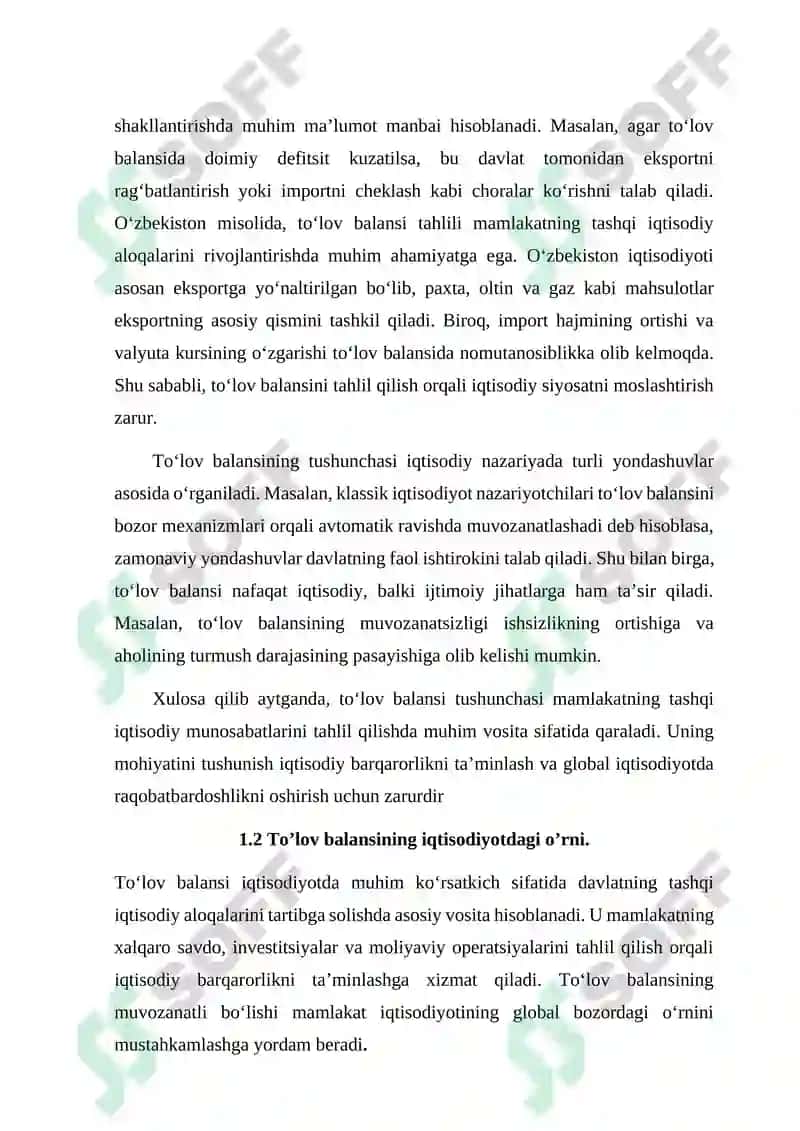To'lov balansining mohiyati va tarkibi 7