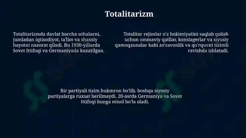 Siyosiy rejim haqida umumiy tushuncha 7