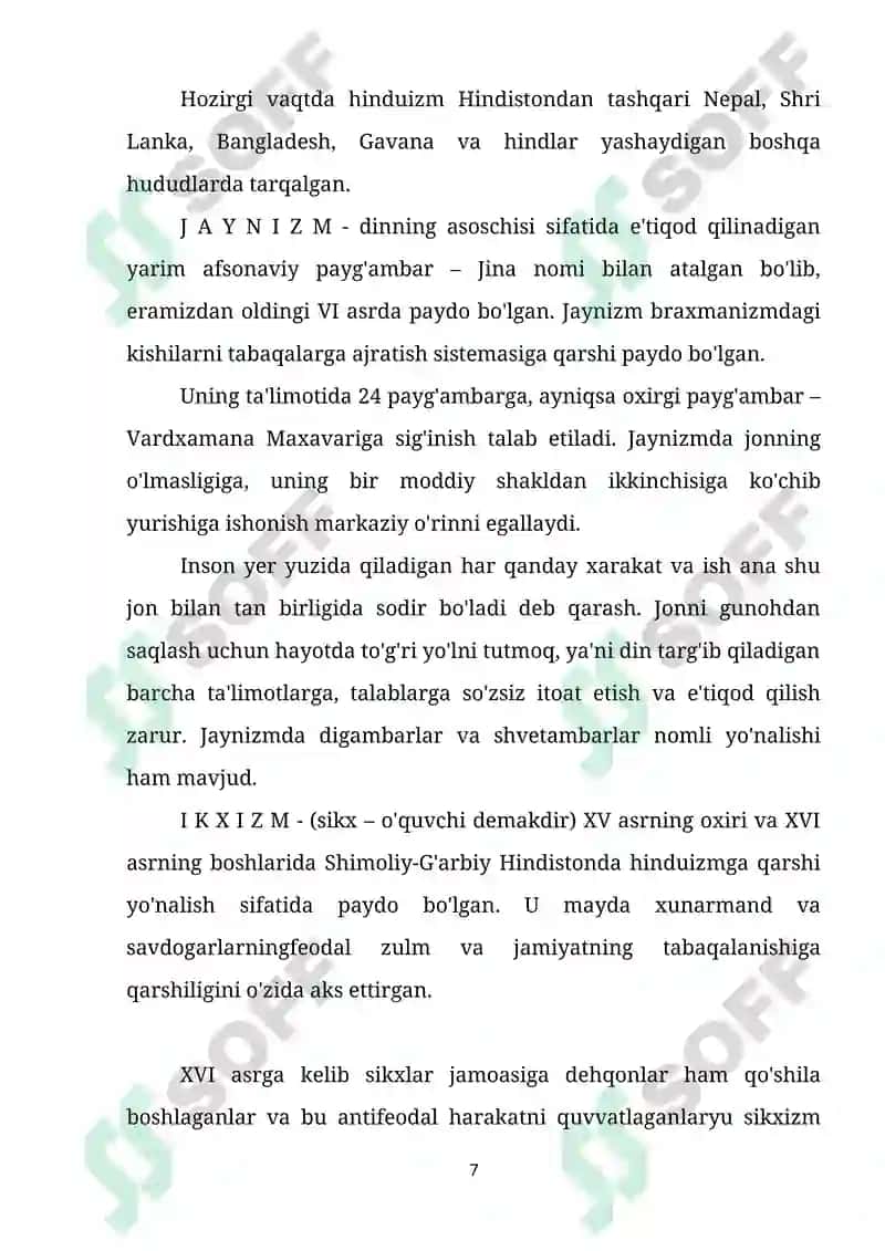 Milliy dinlar tushunchasi 7